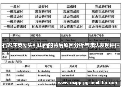 石家庄英励失利山西的背后原因分析与球队表现评估