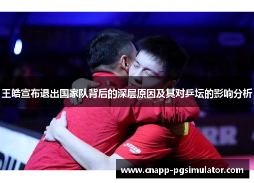 王皓宣布退出国家队背后的深层原因及其对乒坛的影响分析